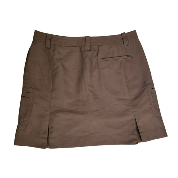 IZOD XFG Women's Athletic Golf Tennis Inner Shorts Cargo Skirt Dark Brown Sz 4 - Picture 3 of 13